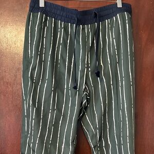 Green Striped Drawstring ONS Men’s Pants